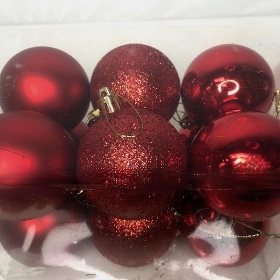 Red Bauble 6cm x 12