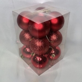 Red Bauble 6cm x 12