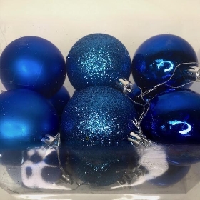 Royal Blue Bauble 6cm x 12