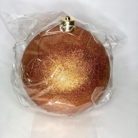 Copper Glitter Bauble 30cm