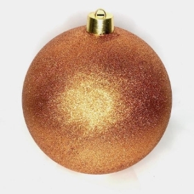 Copper Glitter Bauble 30cm