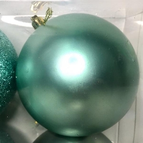  Mint Green Bauble 10cm x 6