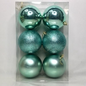  Mint Green Bauble 10cm x 6