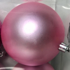 Pink Bauble 10cm x 6