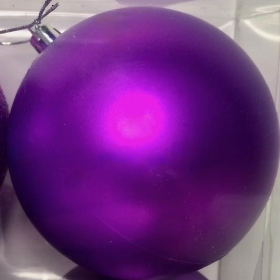 Purple Bauble 10cm x 6