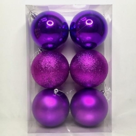 Purple Bauble 10cm x 6