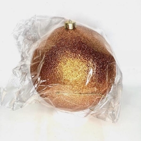 Copper Glitter Bauble 20cm