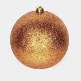 Copper Glitter Bauble 20cm