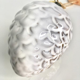 Mottled Ceramic Hanging Pinecone 9cm