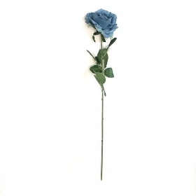 Blue Open Rose 75cm