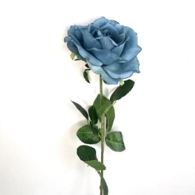 Blue Open Rose 75cm