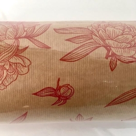 Red Impressions Kraft Paper 165m