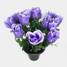 Purple Rosebud Grave Pot 27cm