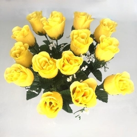 Yellow Rosebud Grave Pot 27cm