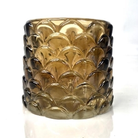 Amber Dominion Tealight Holder 7cm