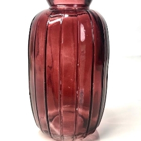 Burgundy Chicago Lined Bud Vase 11cm