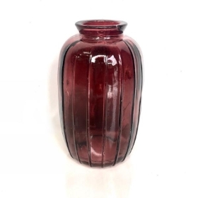 Burgundy Chicago Lined Bud Vase 11cm