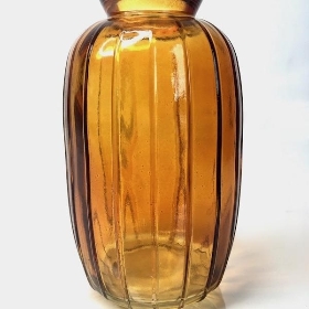 Amber Chicago Lined Bud Vase 11cm