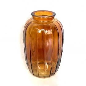 Amber Chicago Lined Bud Vase 11cm