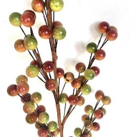 Green Brown Berry Spray 45cm