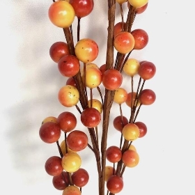 Gold Orange Berry Spray 45cm