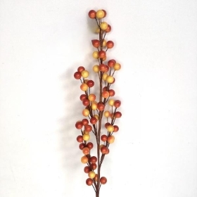 Gold Orange Berry Spray 45cm