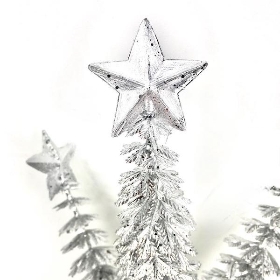 Silver Xmas Tree Spray 37cm