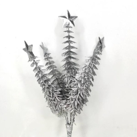 Silver Xmas Tree Spray 37cm