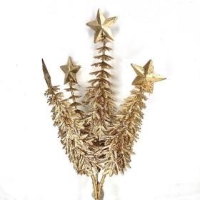 Gold Xmas Tree Spray 37cm