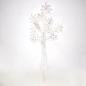 White Glitter Snowflake Spray 61cm