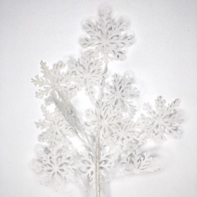 White Glitter Snowflake Spray 61cm