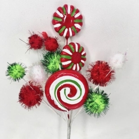 Peppermint Pom Pom Pick 28cm