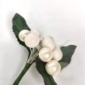 White Berry Cluster 12cm