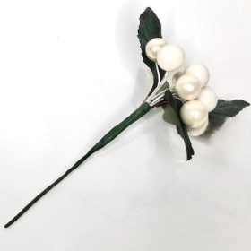 White Berry Cluster 12cm