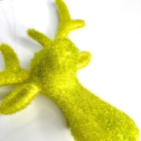 Flocked Reindeer Head 14cm