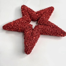 Red Glitter Star 14cm