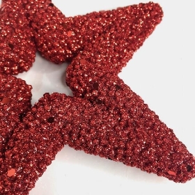 Red Glitter Star 14cm