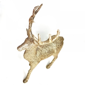 Gold Glitter Reindeer 33cm