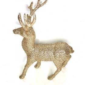 Gold Glitter Reindeer 33cm