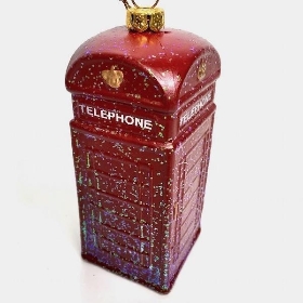 Red Hanging Telephone Box 10.5cm