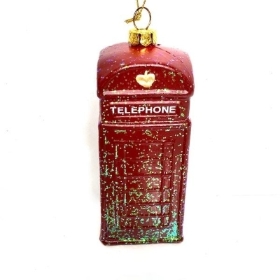 Red Hanging Telephone Box 10.5cm