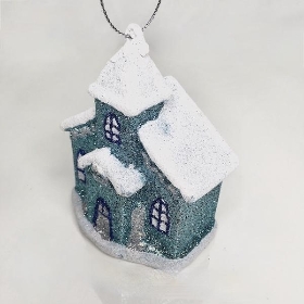 Blue Hanging Church 11cm