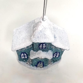 Blue Hanging Church 11cm