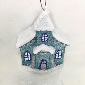 Blue Hanging Church 11cm