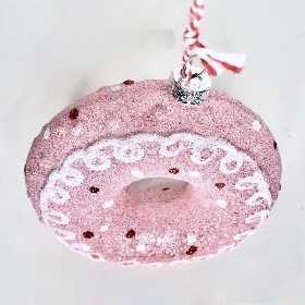 Pink Hanging Donut 11cm