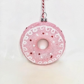 Pink Hanging Donut 11cm