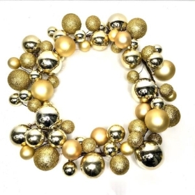 Gold Bauble Wreath 40cm