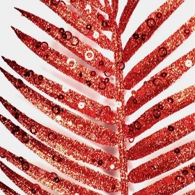 Red Glitter Palm 68cm