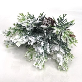 Snowy Pine Pick 22cm