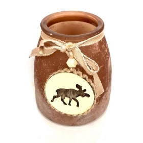 Brown Elk Vase 16cm